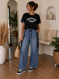 BLACK CARGO PANT SET