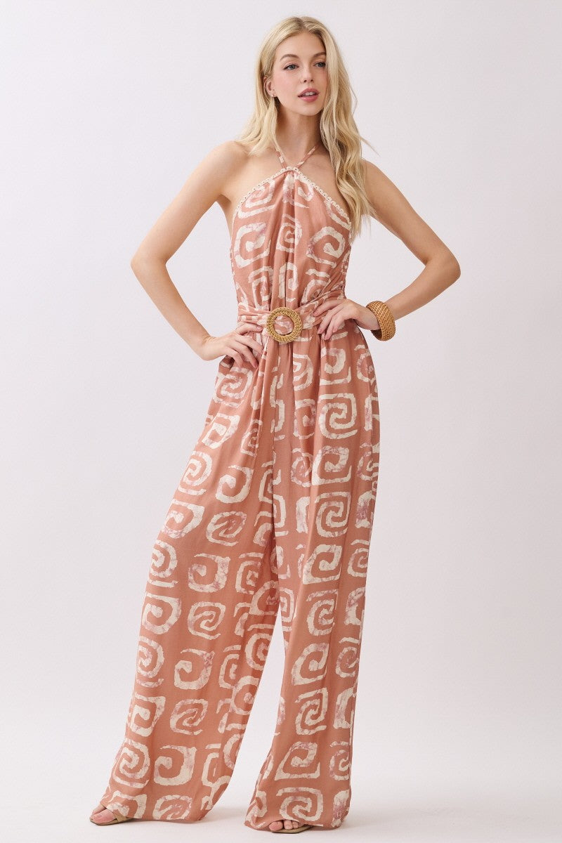 BIG HIT TIE BACK JUMPSUIT