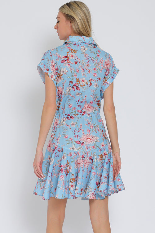 AAKAA SL RUFFLED MINI DRESS