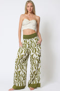 AAKAA GREEN PRINT PANTS
