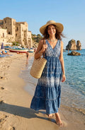 Summerlin lace top denim dress