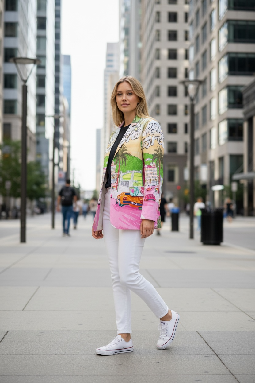 MADE IN ITALY PRINTED BLAZER