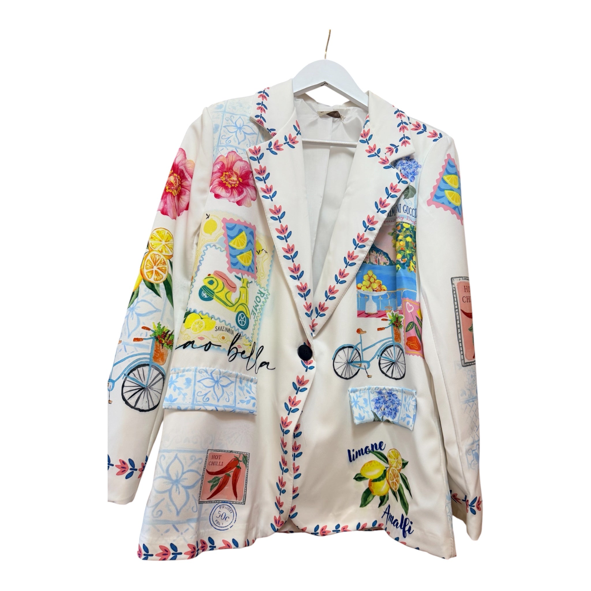 MADE IN ITALY PRINTED BLAZER