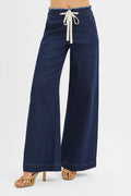 RISEN HIGH RISE WIDE DARK DENIM